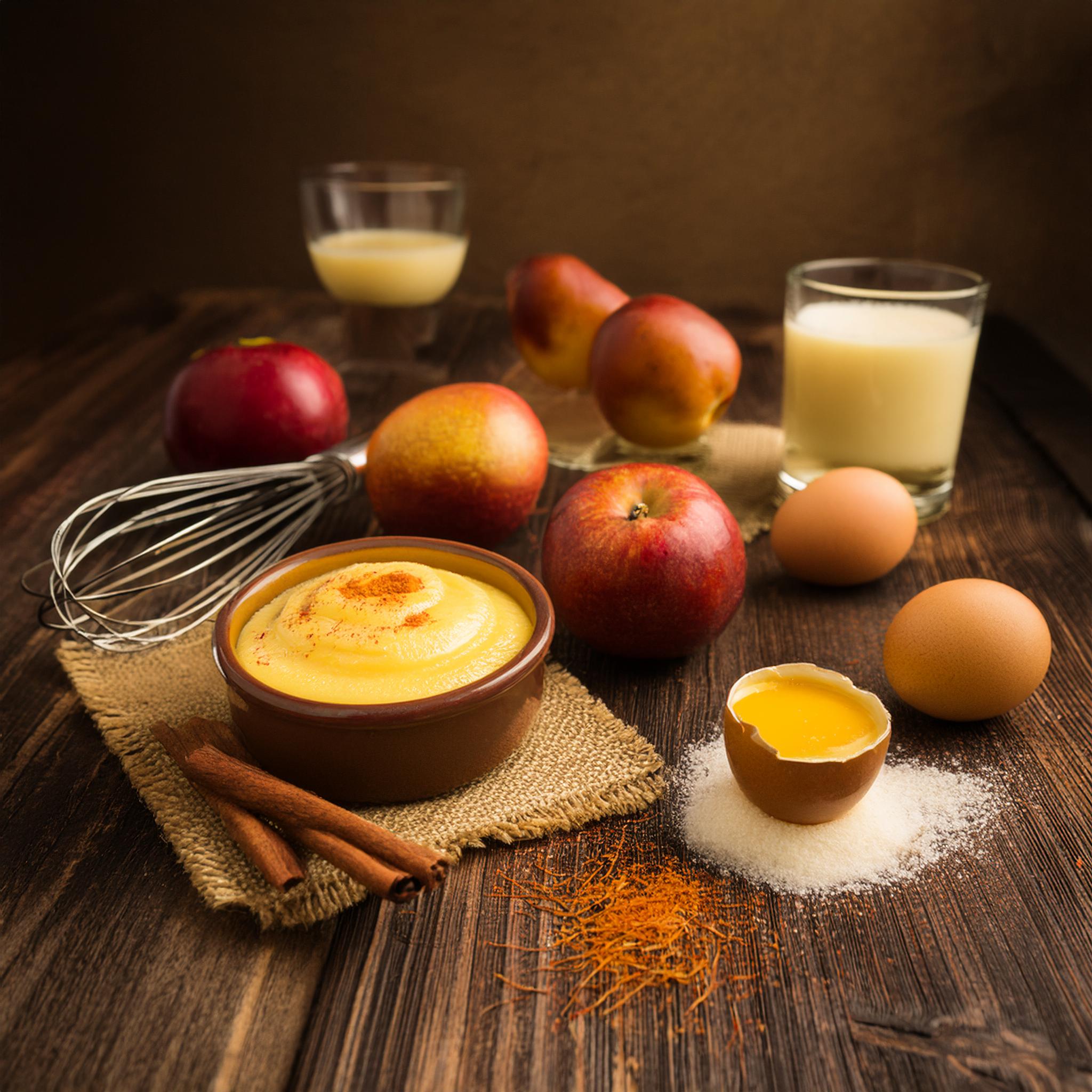 TORTA DI MELE ALLO ZAFFERANO E CREMA PASTICCERA